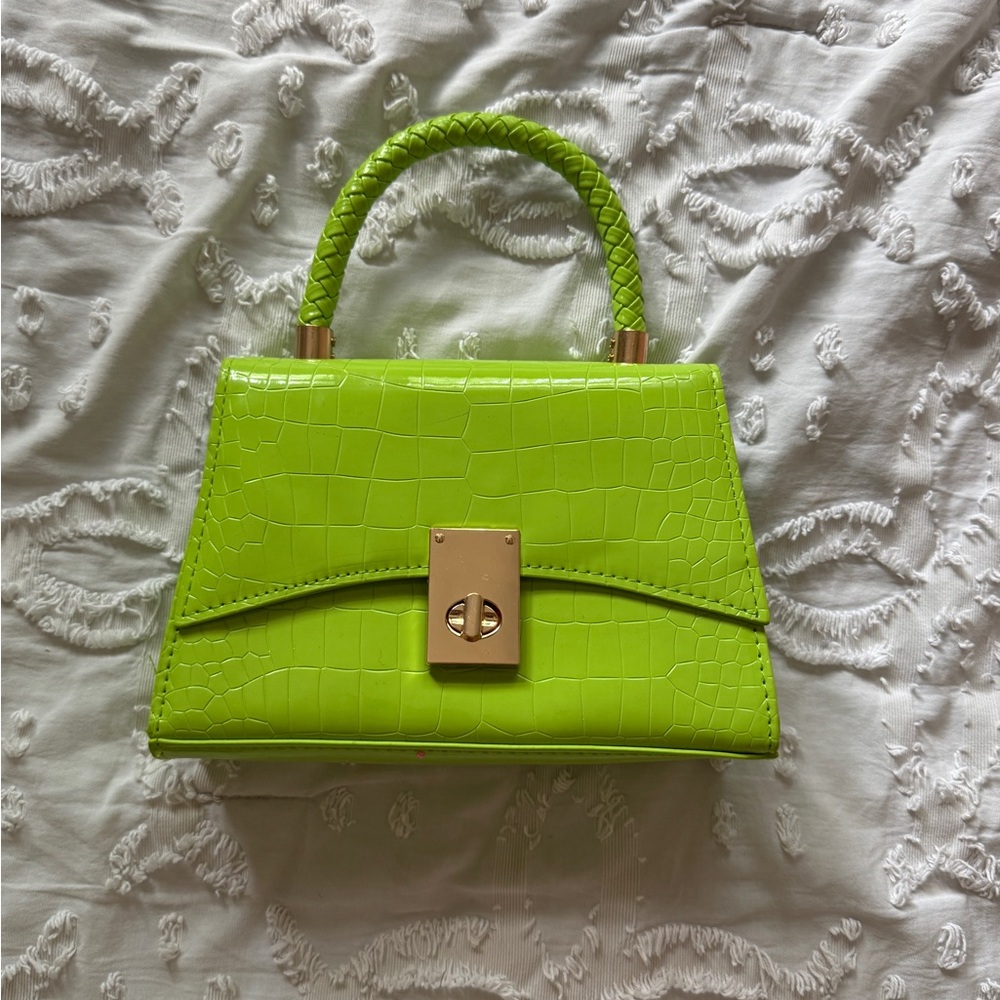 Vibrant Green Quilted Handbag